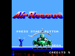 Air Rescue title screen for Sega Master System